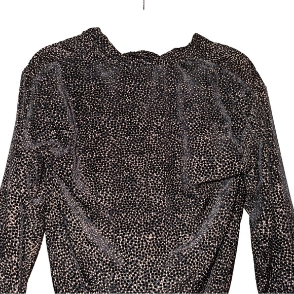 ASTR THE LABEL Zena Black Velvet Dot Bodysuit Size Extra Small - Picture 12 of 16